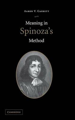 Meaning in Spinoza's Method Garrett Hardback Cambridge University Press