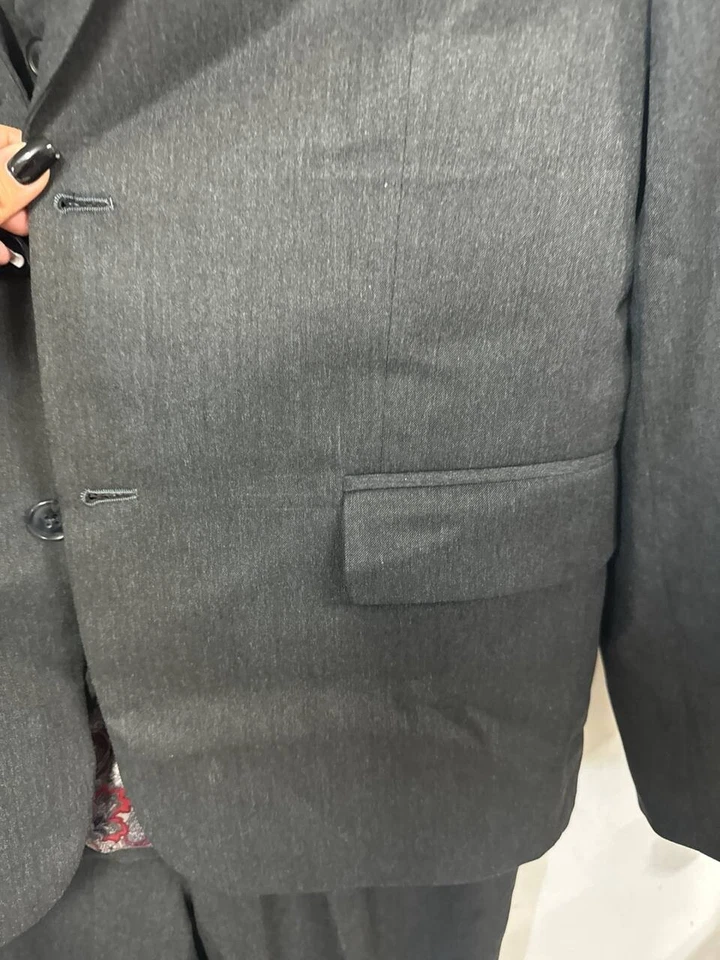 Jaqueta masculina colete calça terno 3 peças - Imagem 2 de 4