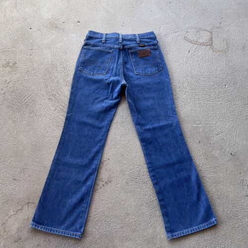 Vintage Wrangler Jeans Mens 28x30 Blue 936 Slim Straight Fit Denim Pants Western - Picture 2 of 14