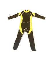 NEW HISEA SCUBA WETSUIT KIDS YOUTH SIZE 6 BLACK  YELLOW FULL SUIT SCUBA DONKEY