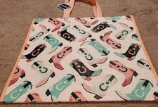 Marshalls - COWBOY/COWGIRL BOOTS - Large Reusable Shopping Tote Eco-Friendly Bag