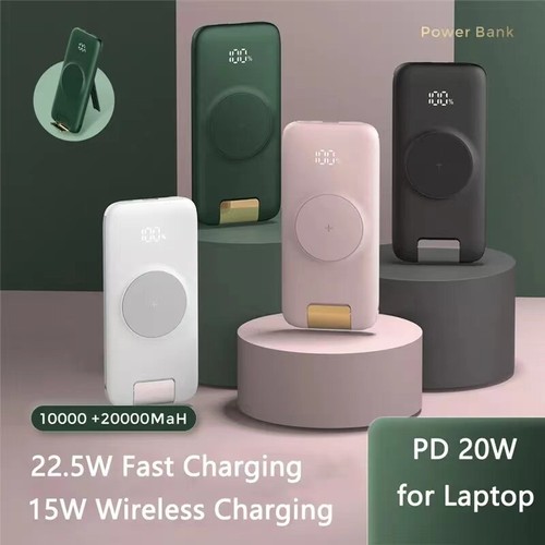 20000mAh Power Bank 10000mAh Wireless Charger PD20W External Battery +4Cables - Picture 2 of 16