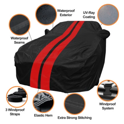 6 Layer CUSTOM FIT Ford Mustang GT Car Cover Outdoor 100% Waterproof Heavy Duty - Image 1 of 3