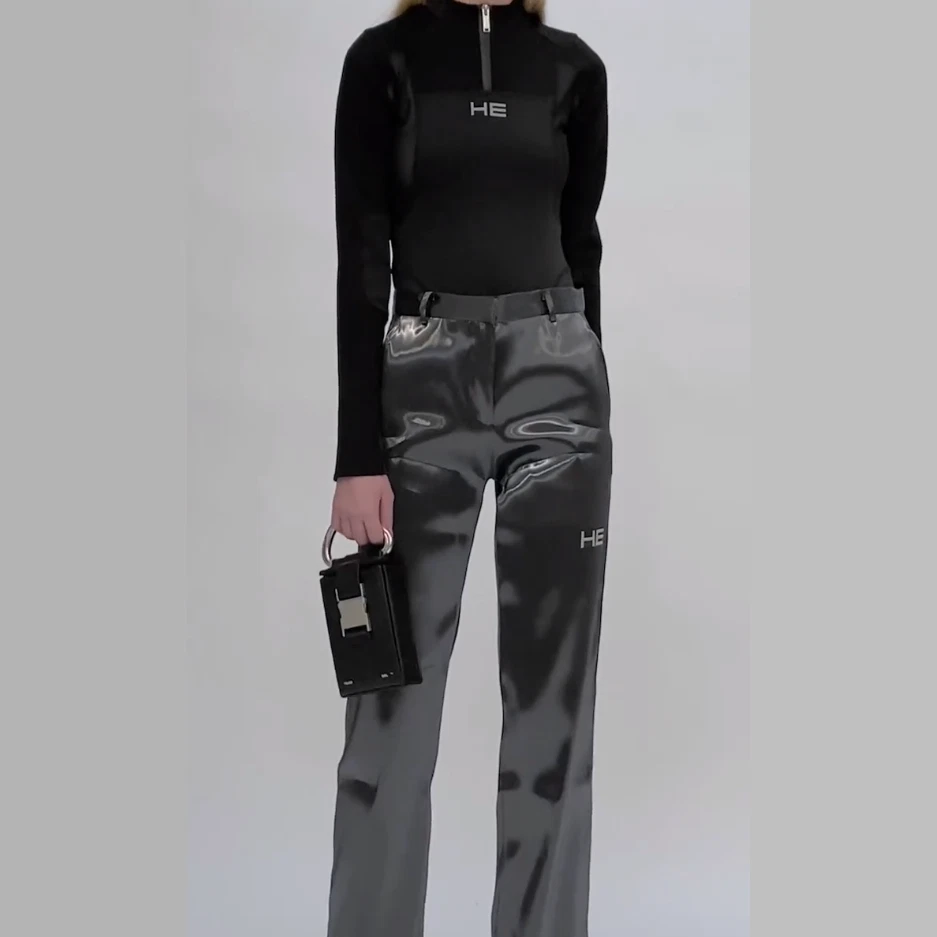 HELIOT EMIL Liquid Metal bermuda shorts - Grey