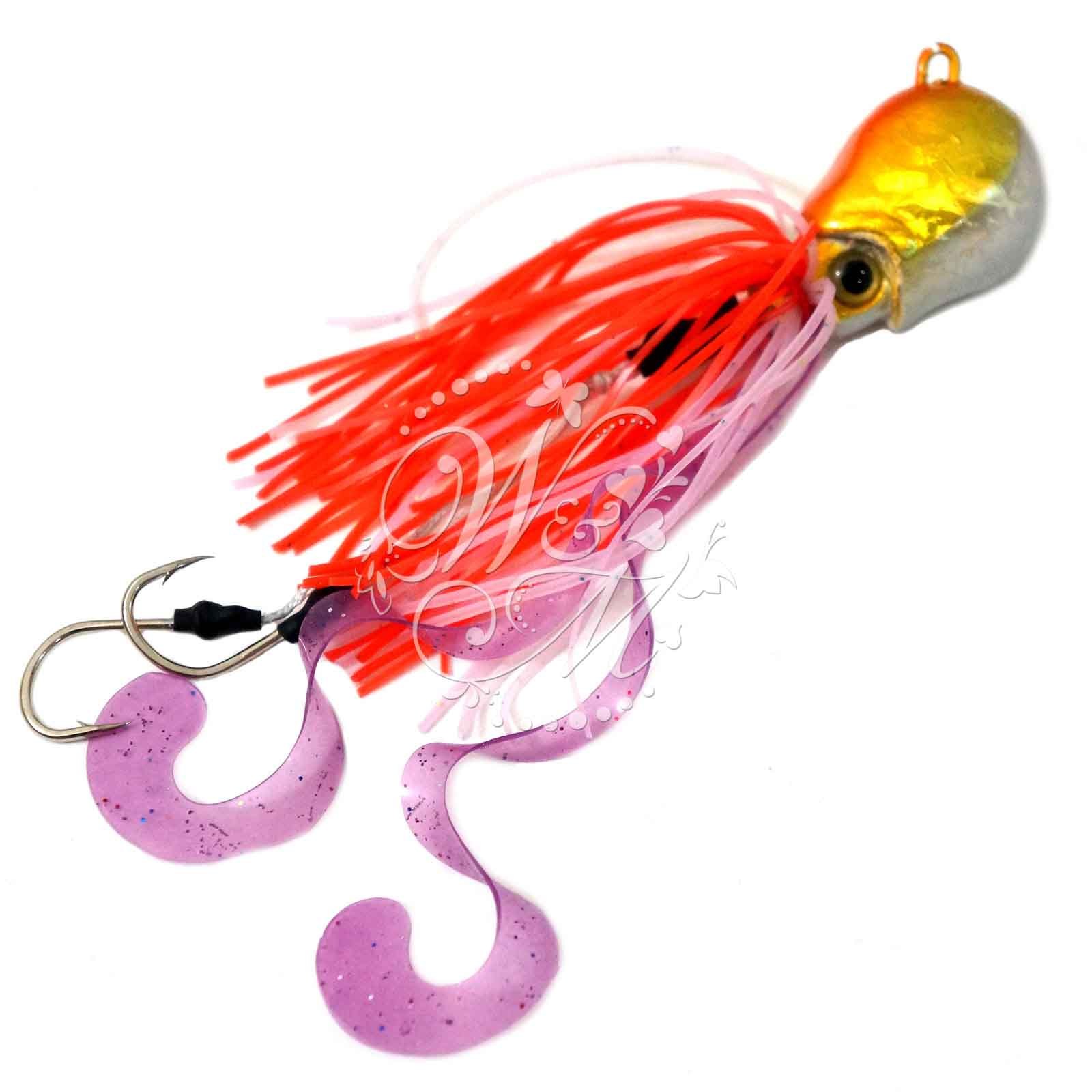 10pcs 9oz Fishing thunder Octopus Head Jig Groper Lingcod Random Color Fish lure - Image 7