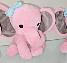 Set of 5 pieces. Bedtime Originals Twinkle Toes Pink Elephant Plush, Hazel