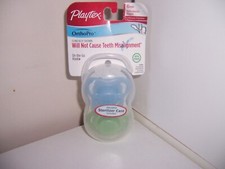 Playtex Orthro pro 6m pacifier green blue New