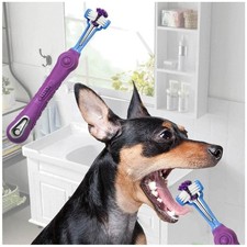 Ergonomic Dog Cat Toothbrush Set for Tartar Control