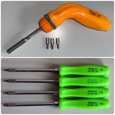 Snap-on Torx-Set grün, Winkelratschenschraubendreher, Schraubendreher kurz