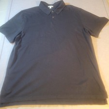 James Perse Polo Shirt Mens 2XL 5 Black Jersey Cotton Made In USA Casual MSX3337