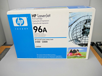 HP 96A Black Toner Cartridge C4096A OEM NEW Genuine Sealed Laserjet 2100 2200