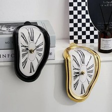 18CM Working Surreal Melting Distorted Wall Clock Novel Art Decor Watch for Home