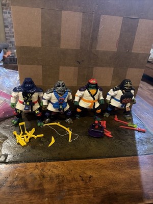 Playmates TMNT 1993 Action Figure Set Leo Don Raph Mike Incomplete