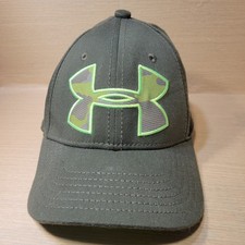 Under Armour Green Hat Camo Youth S/M Fitted Baseball Cap