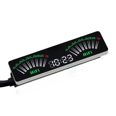 USB Powered LED For SPECTRUM Analyzer Black 10.8x2.8cm with 3.5mm Audio Input