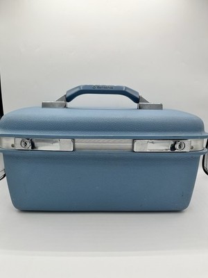 VTG  Samsonite Royal Traveller Montbello II Vanity Train Case Baby Blue No Key