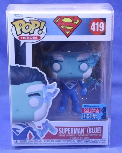 Funko Pop #419 Superman Blue Funko Convention Exclusive New