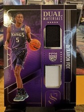 2024-25 Panini Silhouette Deaaron Fox Dual Game-used Jersey Patch Kings 2024-25 Panini Silhouette Deaaron Fox Dual Game-used Jersey Patch Kings