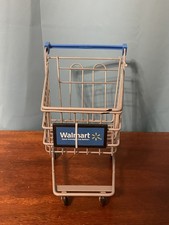 Walmart Shopping Cart Toy Doll Size Mini Gray Metal Blue Sign by My Life