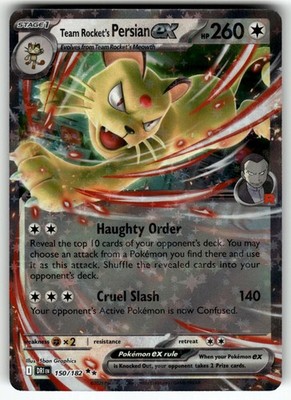 Team Rocket's Persian ex 150/182 SV10: Destined Rivals NM Pokemon