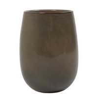 INNA-Glas Blumenvase Nigory, Aus Glas, Taupe, 26Cm, Ø19Cm