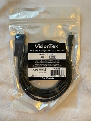 Visiontek USB-C to DisplayPort 1.4 Bi-Directional 2M Active Cable 901288