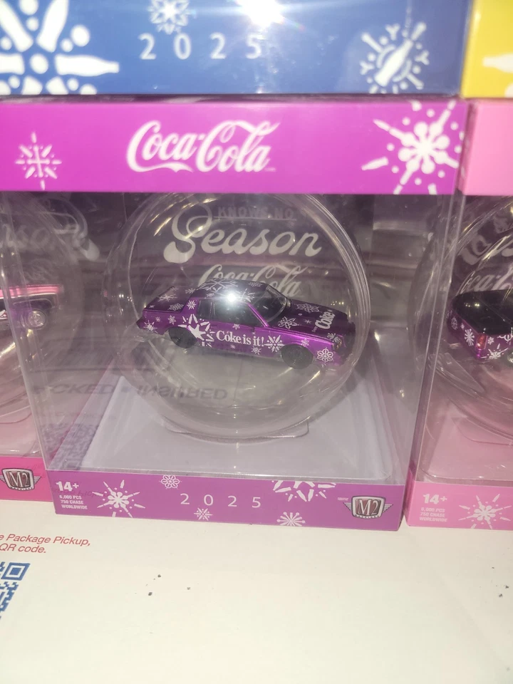 M2 Machines 2025 Coca-Cola Christmas Ornaments Walmart Exclusive Lot 17 Chase Ca - Image 4 of 4