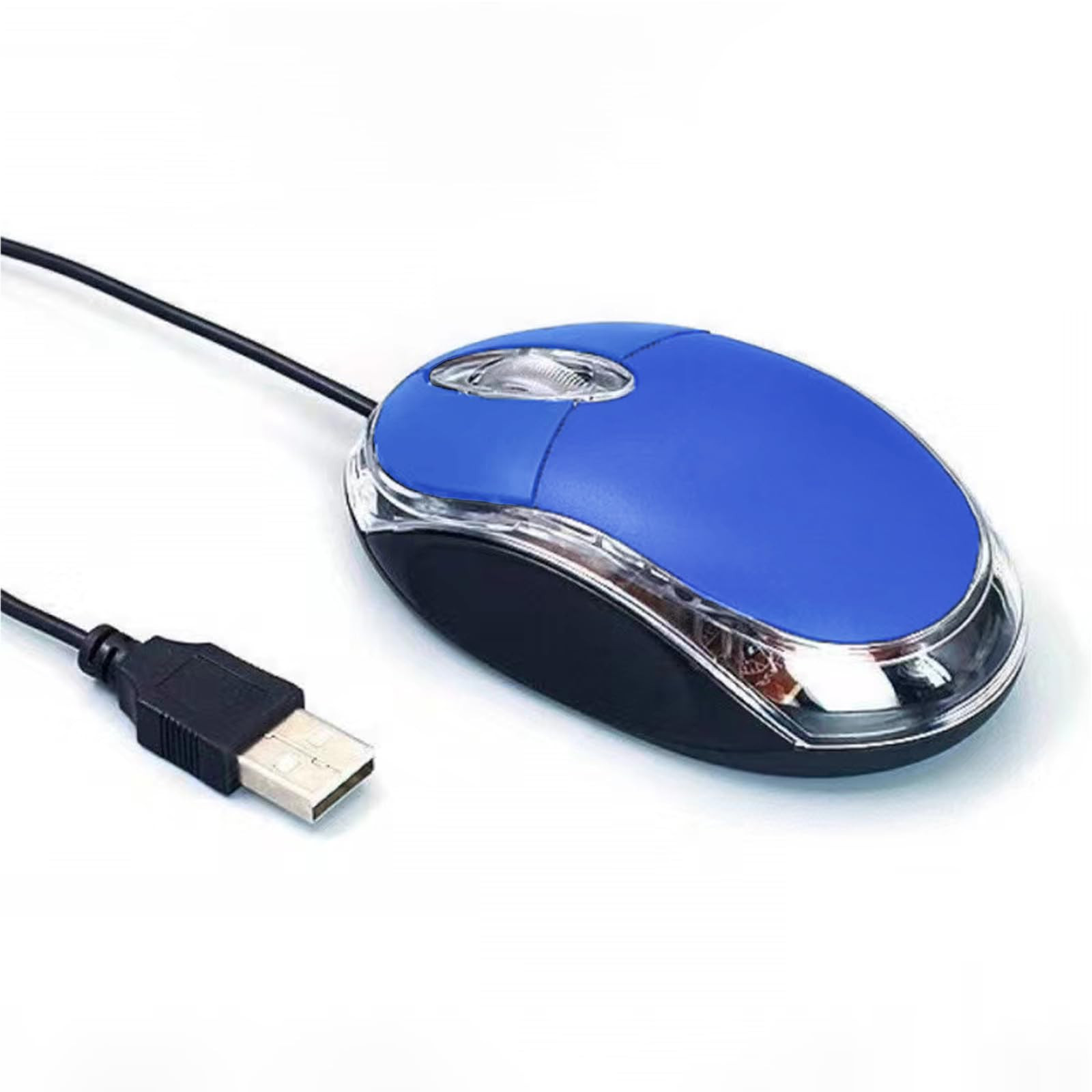 Wired Mini Optical Ergonomic USB Mouse for Laptops and Desktops