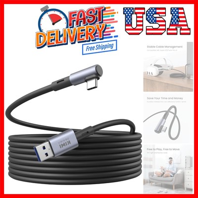 10FT USB 3.0 Link Cable for Quest 3 and Pico 4 - Enhanced Durability with Clip