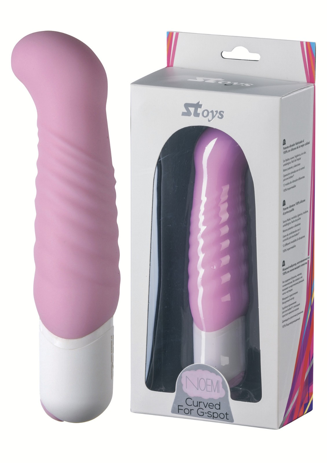 Noemi Silicone-Vibrator , G-Punkt und Klitorisstimulator,12 Vibrationsmodi Pink