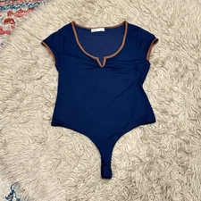 Elodie blue and brown bodysuit XL