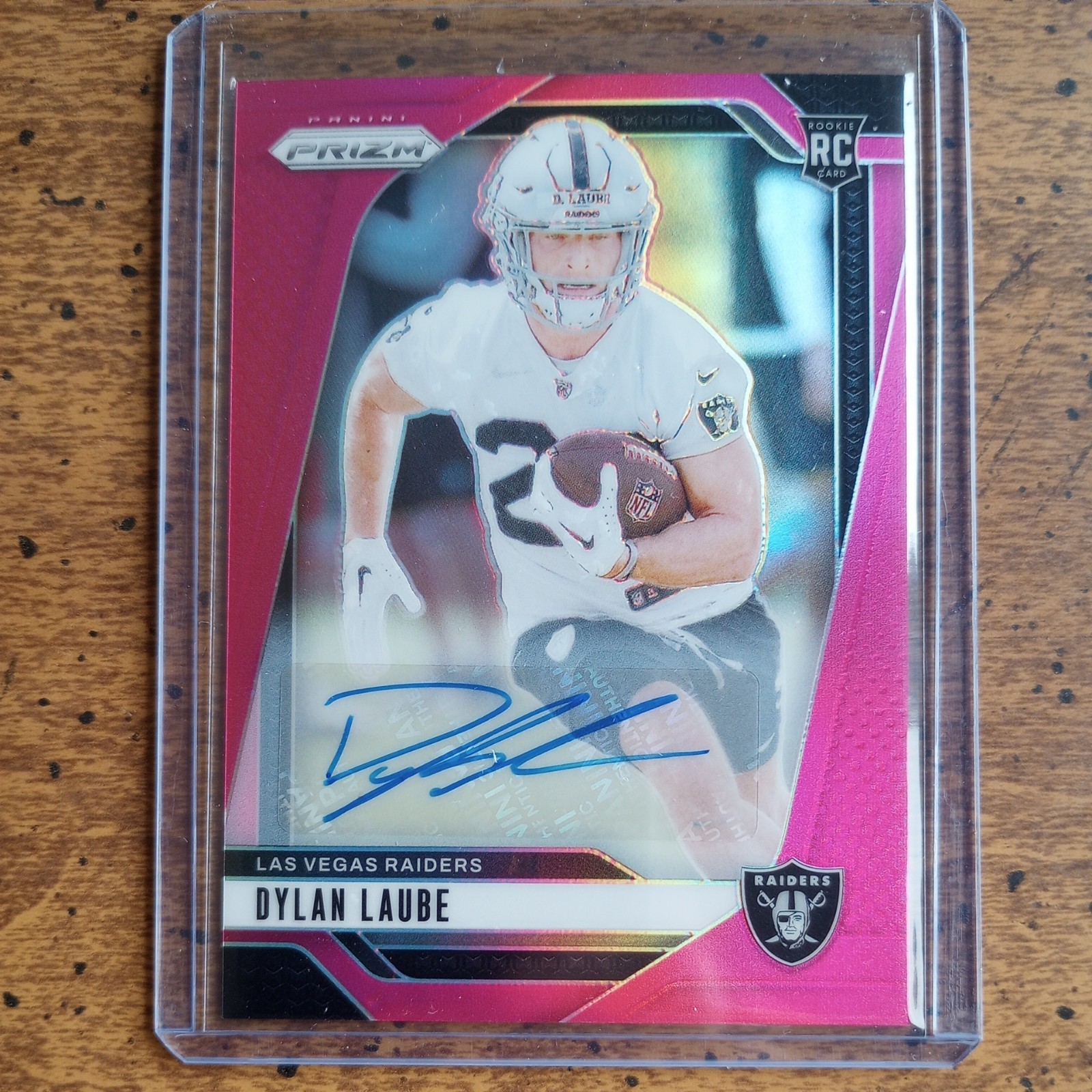 Dylan Laube Panini Prizm #330 Autograph-Pink