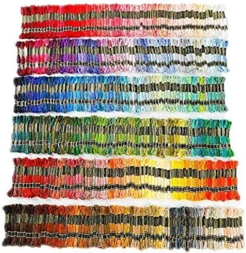 447-Piece Rainbow Embroidery Floss Set - 100% Cotton Craft Yarn Threads - Image 4 of 4