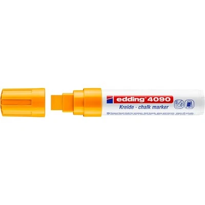 [4-4090066] edding Marqueur Craie Liquide 4090 Orange Fluorescent Pointe Larg... - Photo 1/4