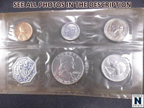 NobleSpirit (JL) 1962 Silver Proof Set Philadelphia Franklin Half Dollar