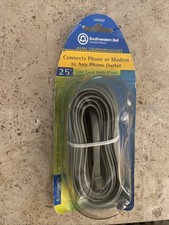 Southwestern Bell 25' Cord with Plugs, S60081 Connect Phone Or Modern To Outlet
