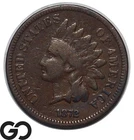 1872 Indian Head Cent Penny, VG++ Better Date