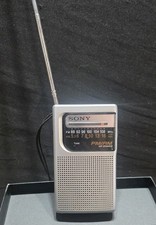 Sony ICF-S10MK2 Pocket Radio with Speaker - Silver Tested Working