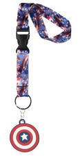 Marvel Captain America Wrist Strap Lanyard for Keys with Keychain