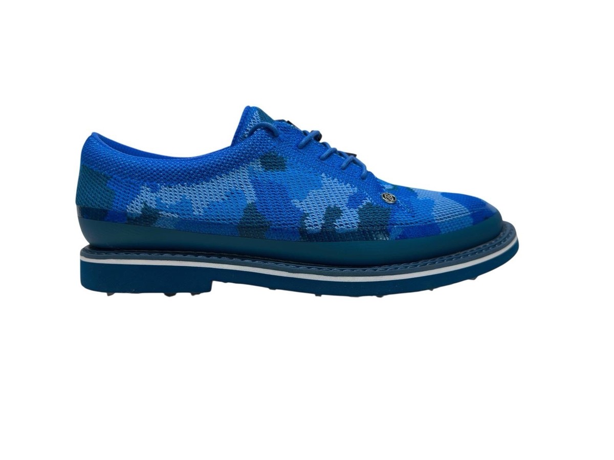 G/FORE Gallivanter Tuxedo Camo Knit Racer Blue Golf Shoes G4  display picture 2