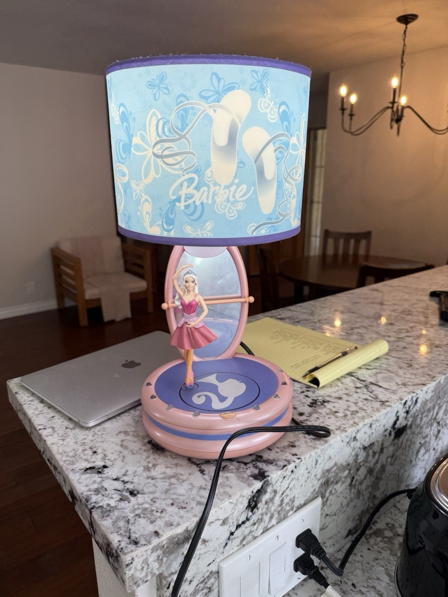 Vintage Barbie Animated Ballerina Table Lamp Works Perfect Plays Music  Spins