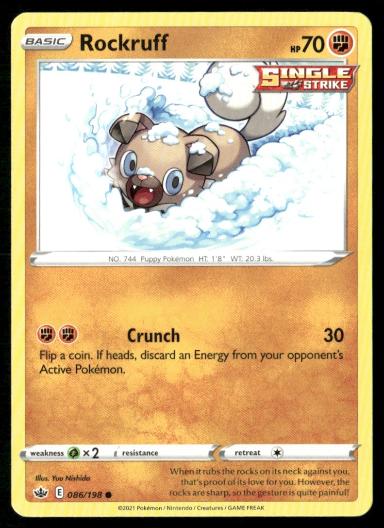 2021 Sword & Shield - Chilling Reign Rockruff Basic/Common #86