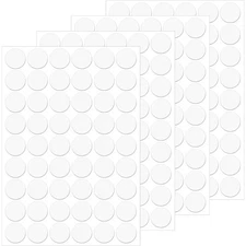 Self-Adhesive Screw Hole Covers 216 Pcs White 21mm Dust Proof Stickers for