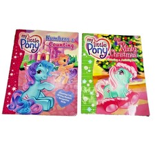 My Little Pony Coloring Book Lot 2 Very Minty Christmas 2005 Used Counting