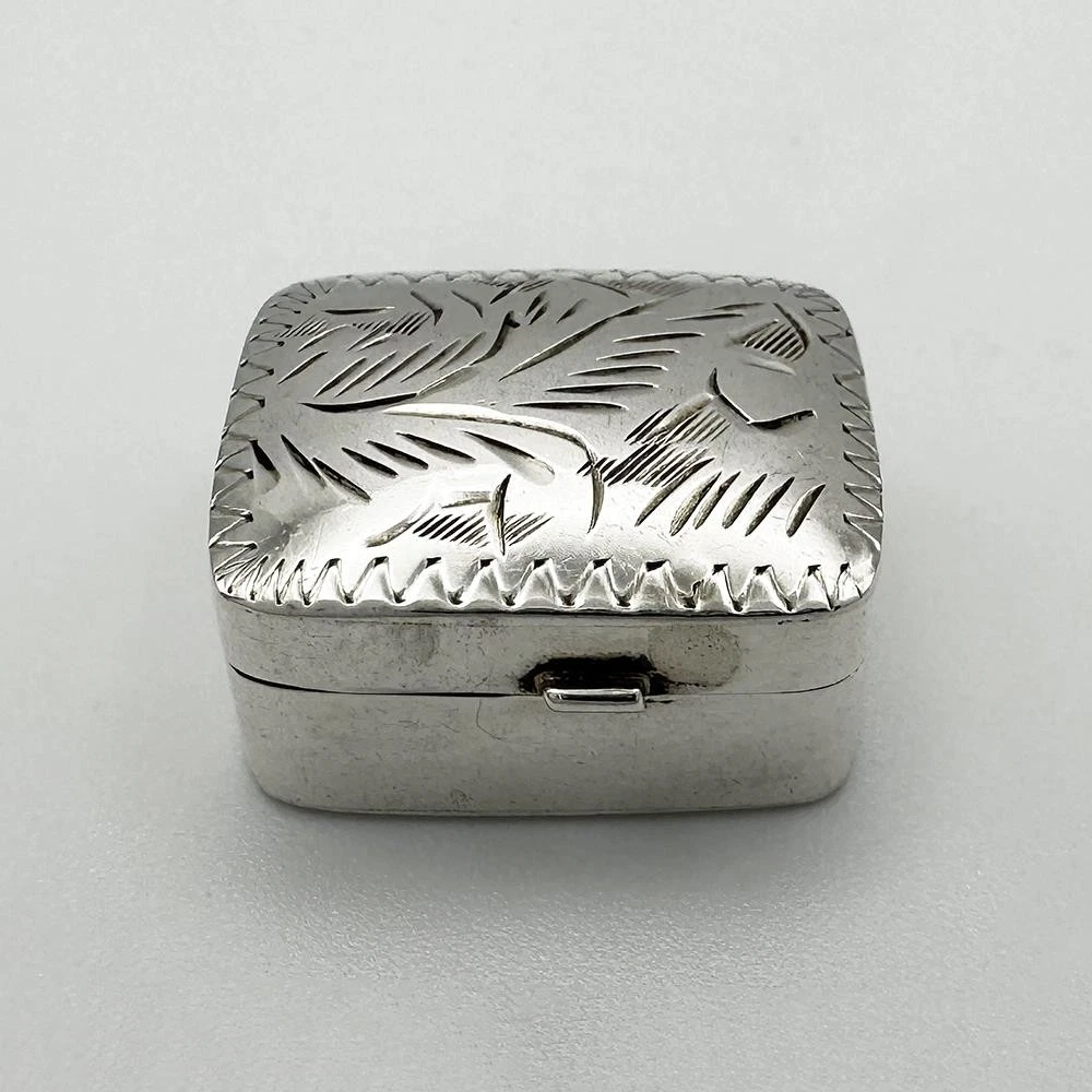 925 Silver Pill Box in Antique Solid Silver Boxes for sale | eBay UK