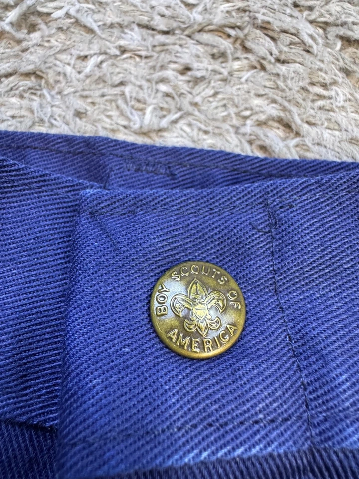 Vtg Boy Scouts of America Pants Men 27x30 Navy Blue Twill Uniform Cargo Utility - Image 3 of 4