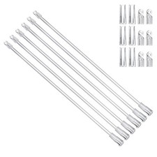 6Pcs 15"Transparent Blind Wand Replacement Parts with Hook and Grip