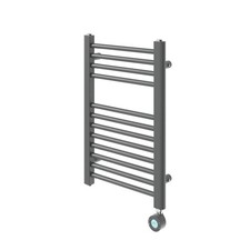 Flomasta Electric Towel Radiator Flat Matt Anthracite 600mm x 400mm 512BTU