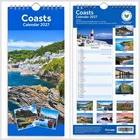 2027  Slim Calendar Planner Spiral, Coasts with  Envelope Gift ( 30x14cm )