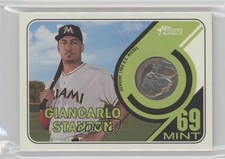 2018 Topps Heritage 1969 Mint Coin Relics Nickel 8/15 Giancarlo Stanton 2s2